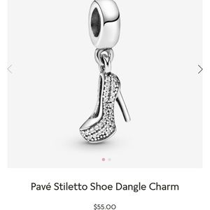 Pavé Stiletto Shoe Dangle Charm